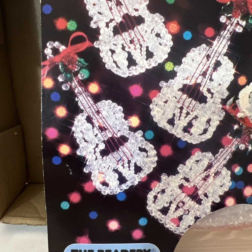 The Beadery Winter Ice Violins Ornaments Kit 4838 Vintage 4 1992 NEW NIP Holiday